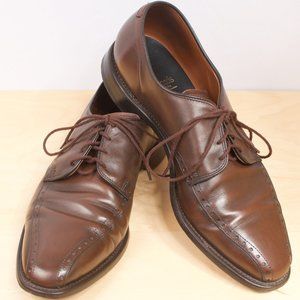 Allen Edmonds Men's Shoe 🇺🇸 Wendell Almond Bicycle-toe Derby 8.5 E Brown GUC
